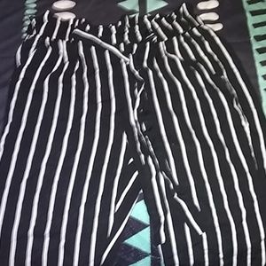 Striped pants.